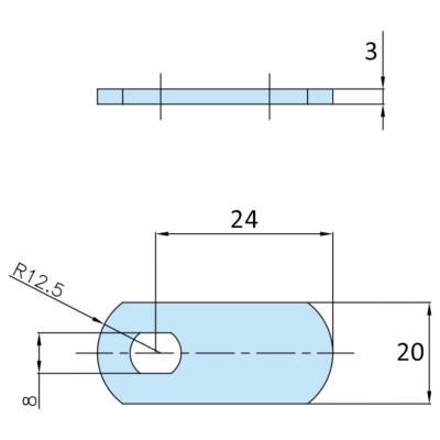 came pour carré 10,1mm