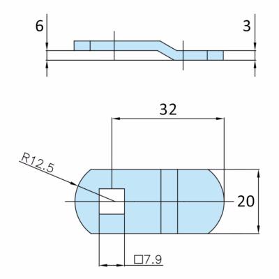 came pour carré 7,9mm