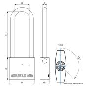 cadenas 900 50/90 RS3 1+3 clés