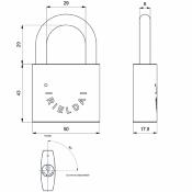 cadenas 900 50/29 RS3 sans clé