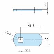 came pour carré 7,9mm