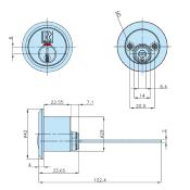 cylindre serrure à appliquer (x2)