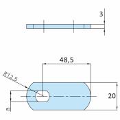 came pour carré 10,1mm