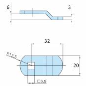 came pour carré 6,9mm