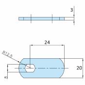 came pour carré 10,1mm