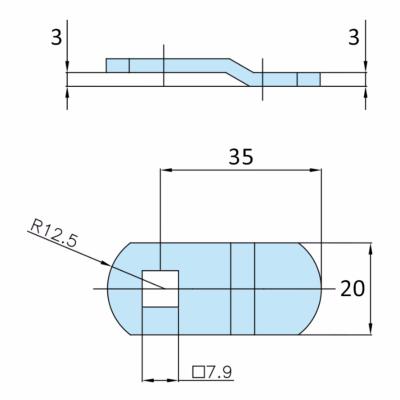 came pour carré 7,9mm